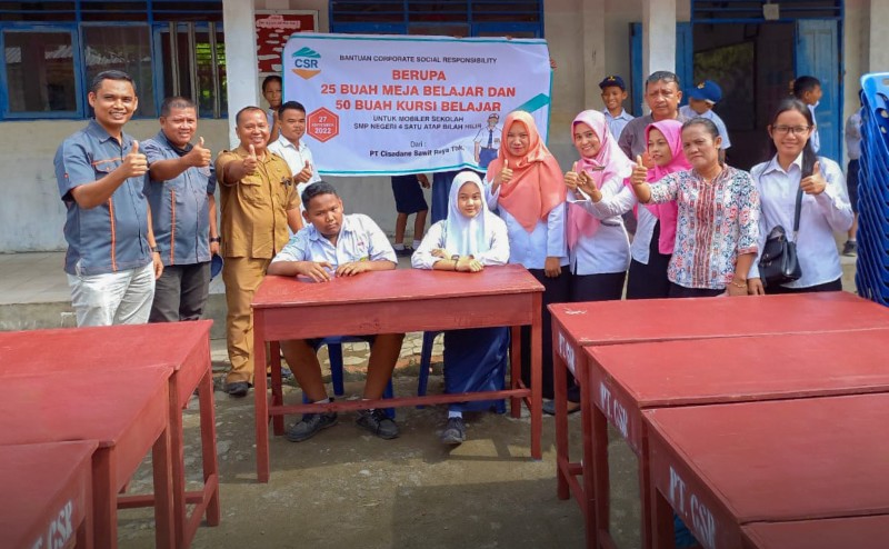 Dukung Kegiatan Belajar Mengajar, CSRA Salurkan Sarana Prasarana Sekolah